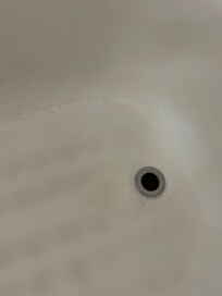 So much old slimy hair in the tub drain