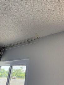 Ceiling pieces falling - terrible odor in room- absolutely gross