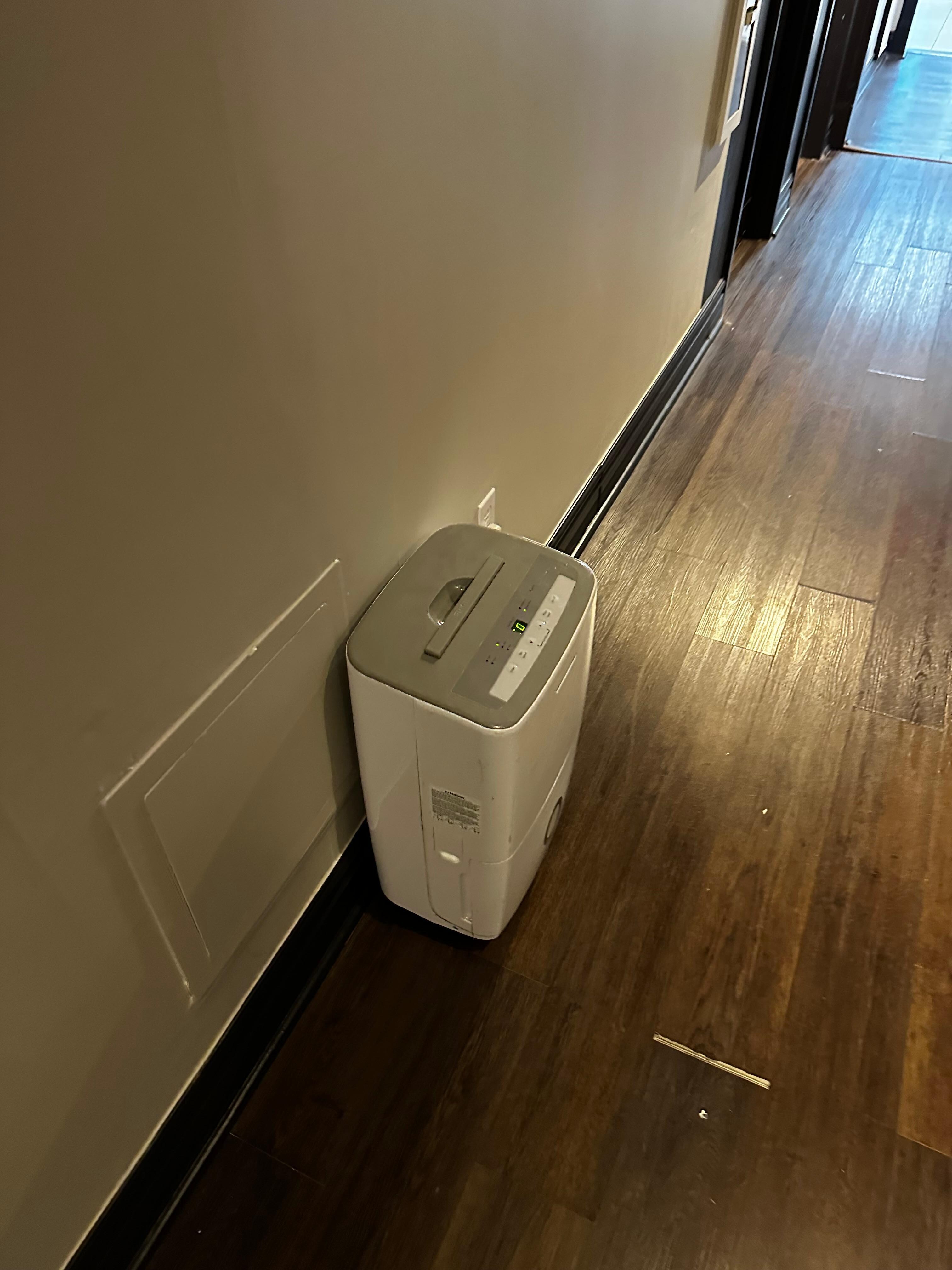 Loud dehumidifier outside of our room.