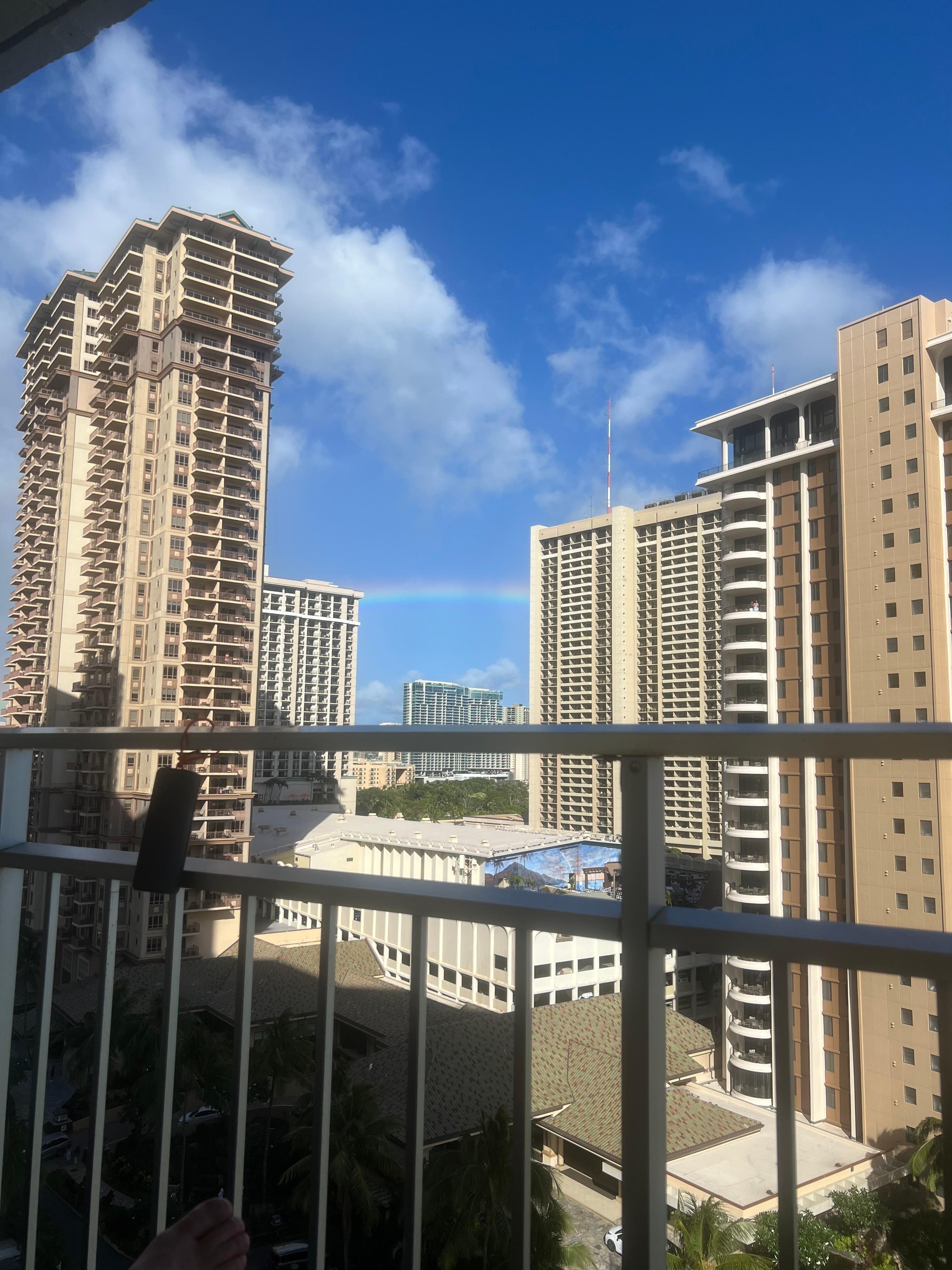 View from side balcony