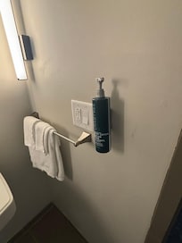 Tacky amenities in the bathroom