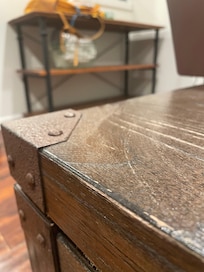 Dust on coffee table