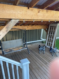 The ripped patio couch