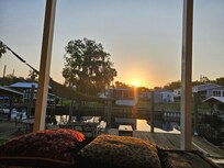 Sunset from the screened in porch