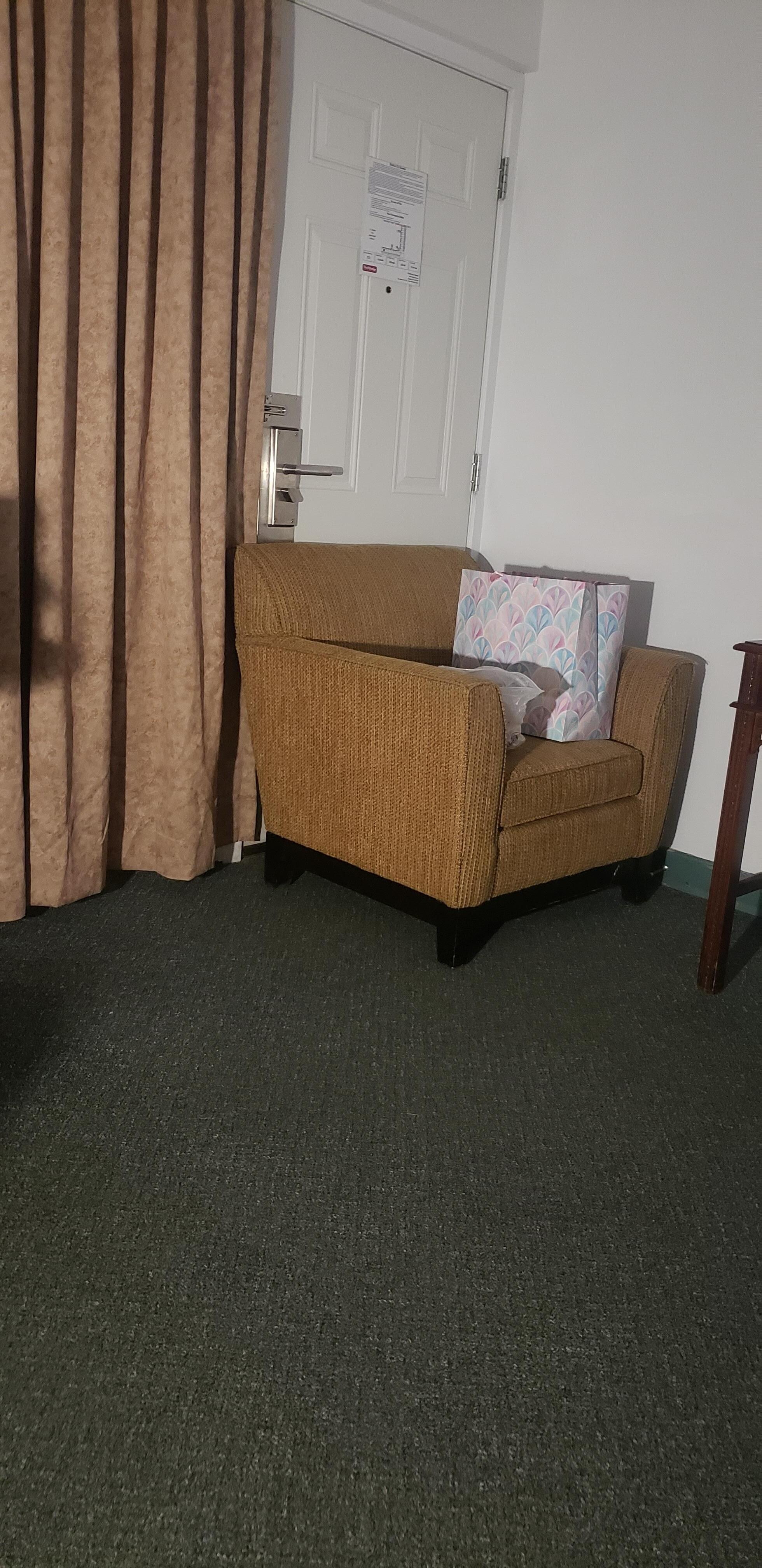 Blocked the doors as I  didn't like the area.