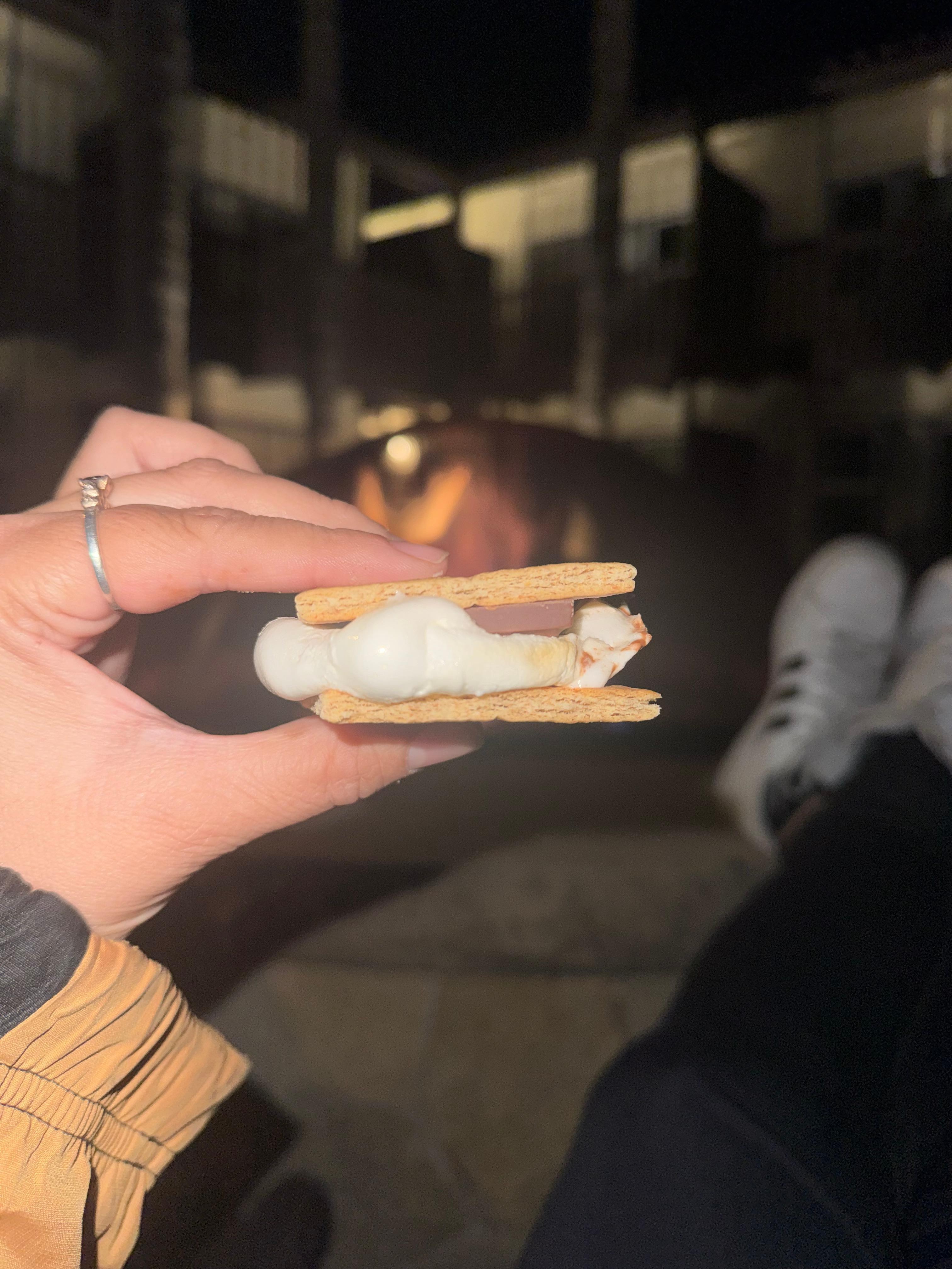 Favorite part of the stay was roasting marshmallows at night and relaxing outside all together 
