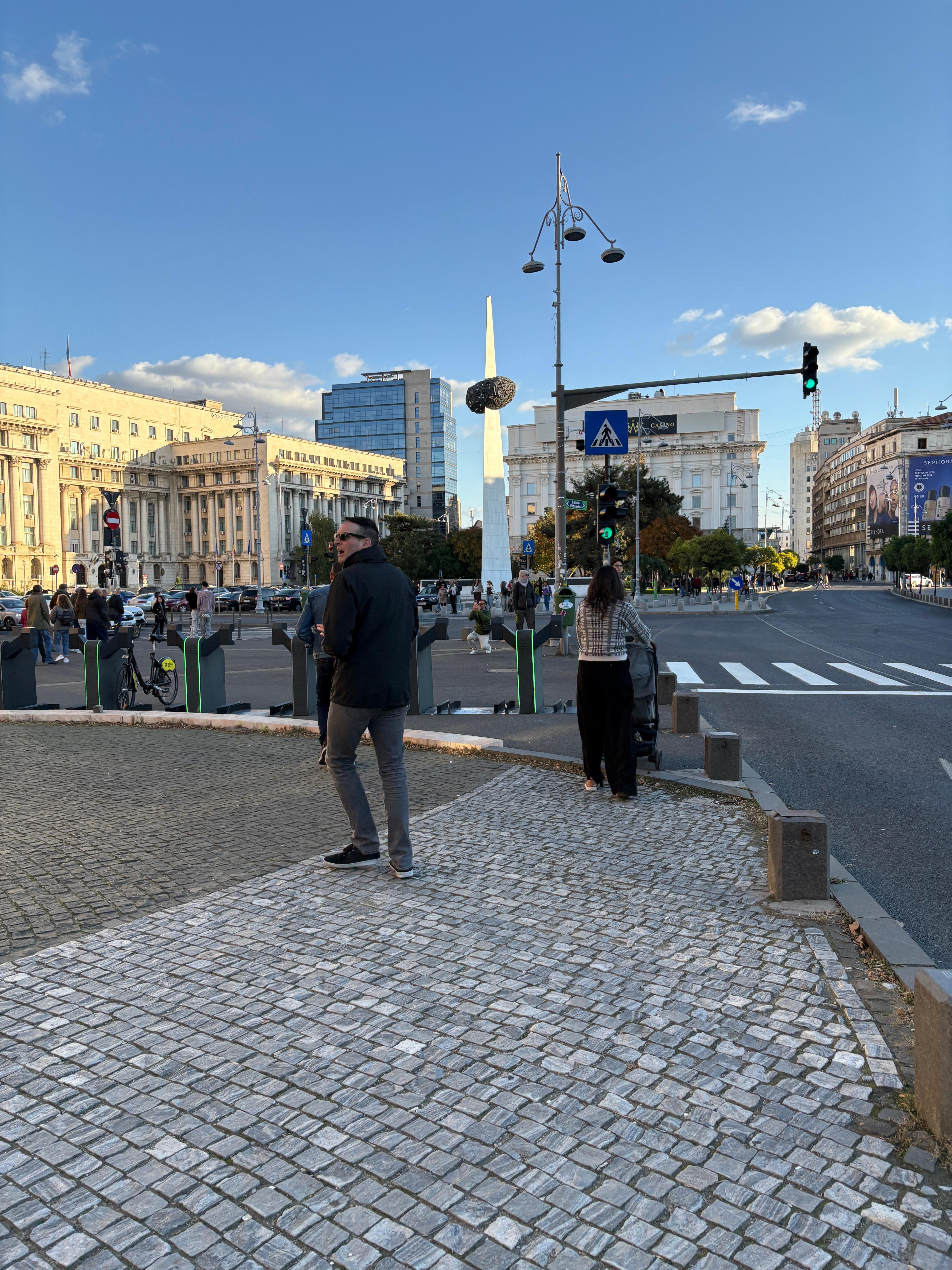 Stepping outside you are in the heart of Bucharest. We walked a lot!