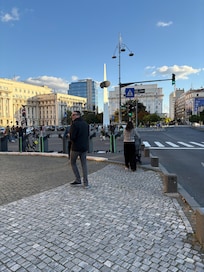 Stepping outside you are in the heart of Bucharest. We walked a lot!