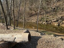 Stream at back of property.