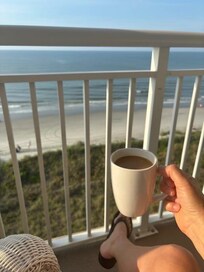 Morning coffee on the balcony!