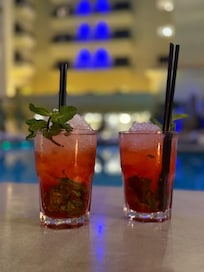 Mocktails and cocktails available at The Pool House!