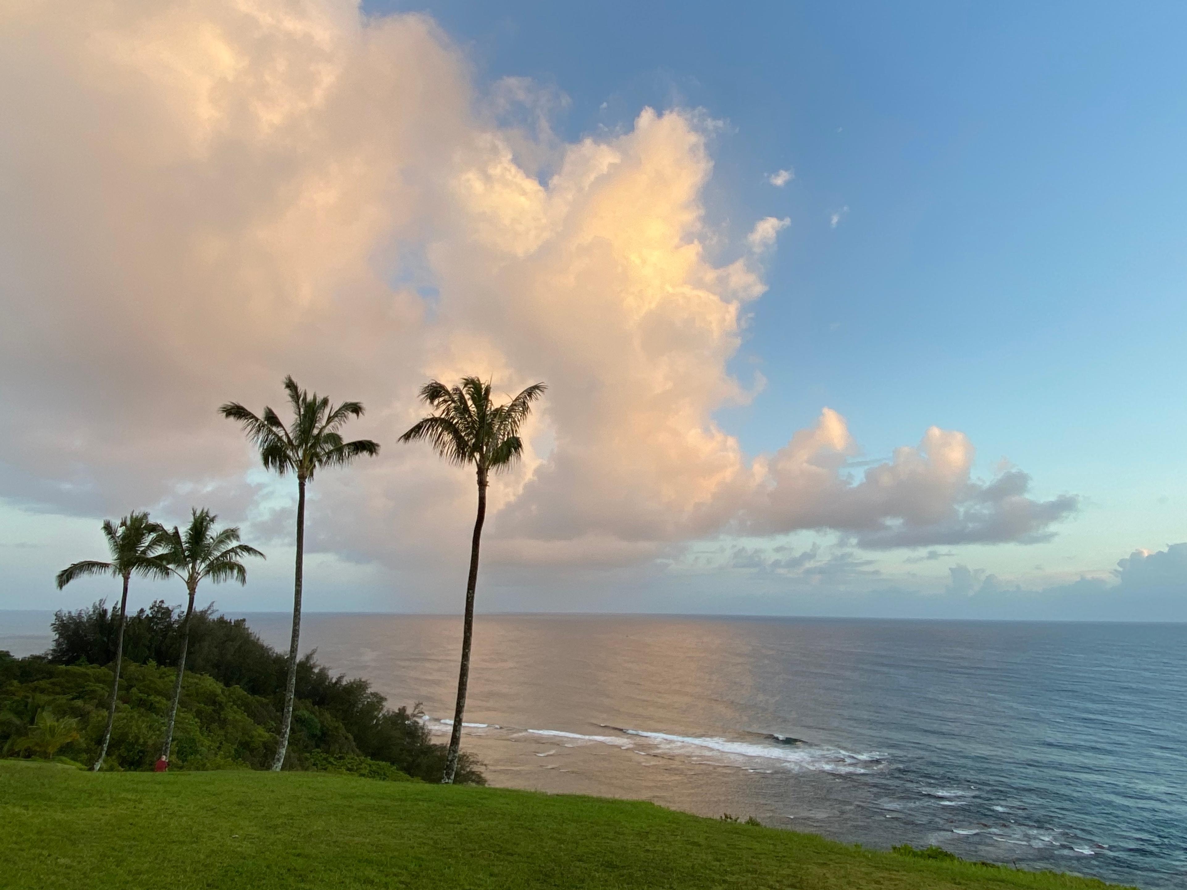 Sunset from adjacent cliff top