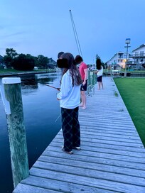 Fishing at dusk