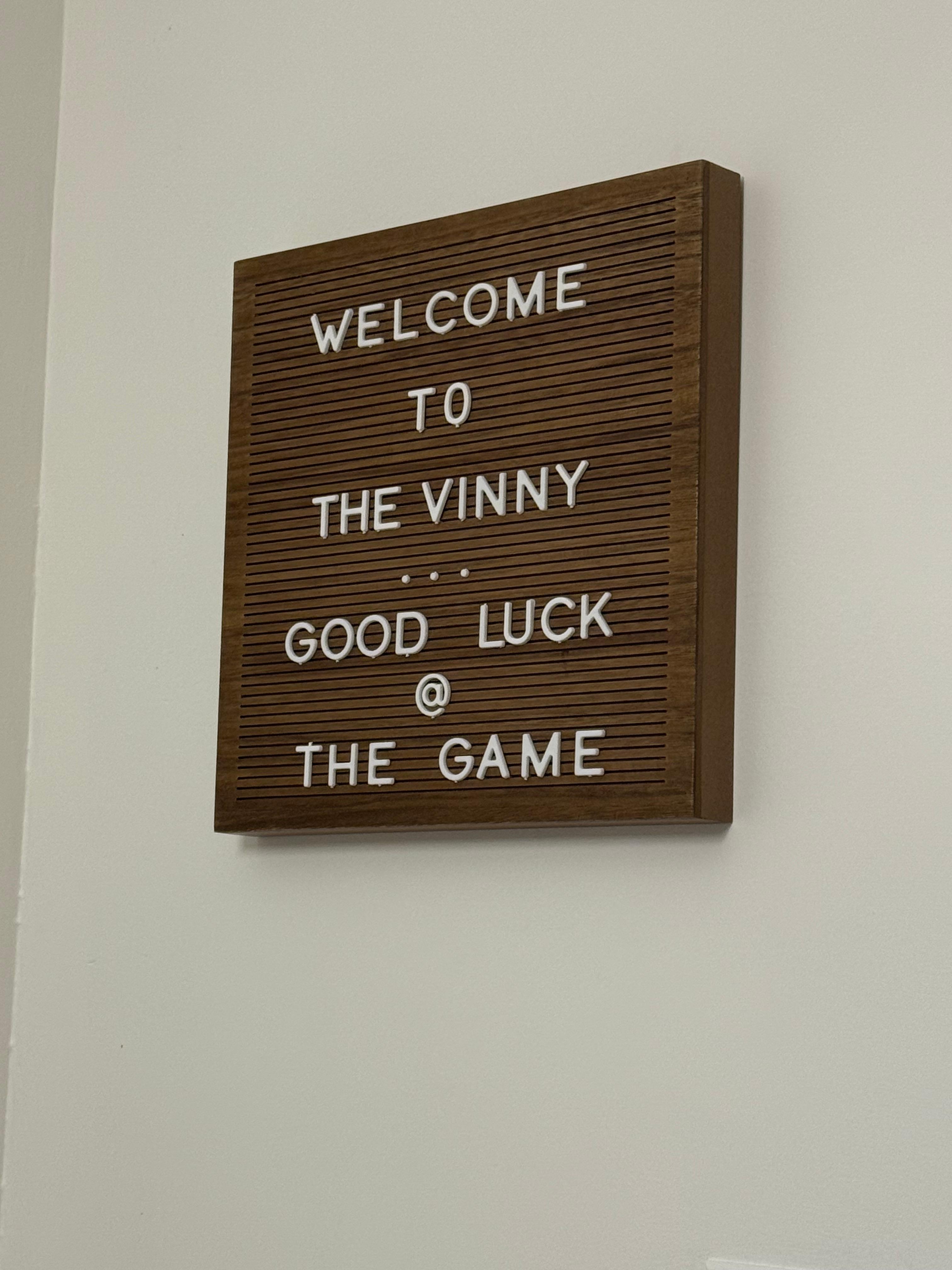 We came for my nephew’s football game, and they left a special message on their board! Nice personal touch!