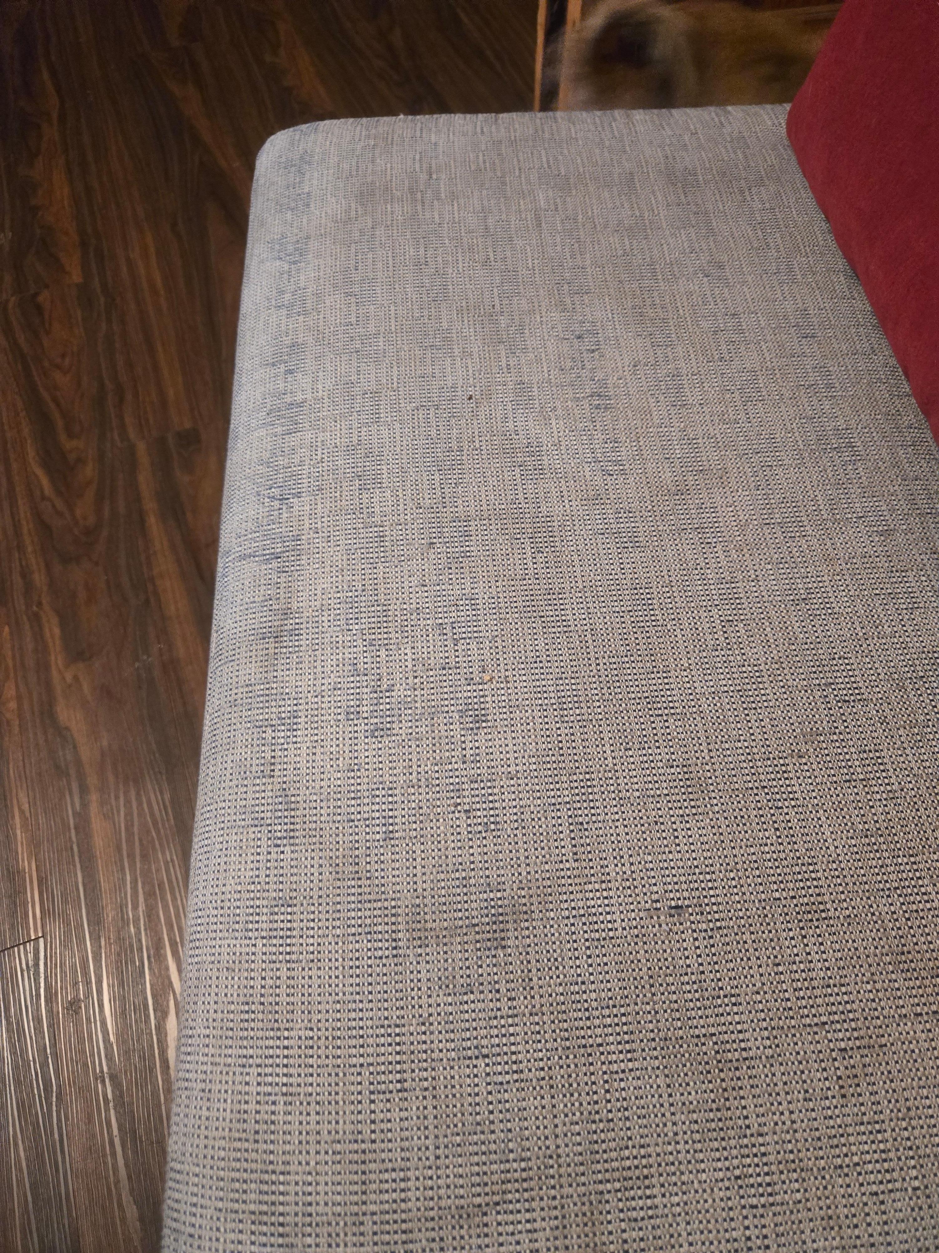 Ottoman was stained dirty