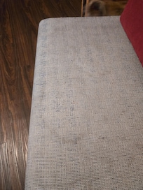 Ottoman was stained dirty