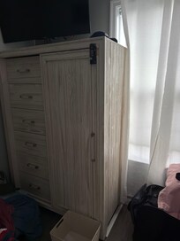 Locked cabinet.