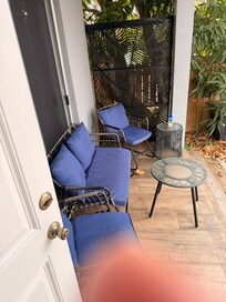 Back sitting area covered