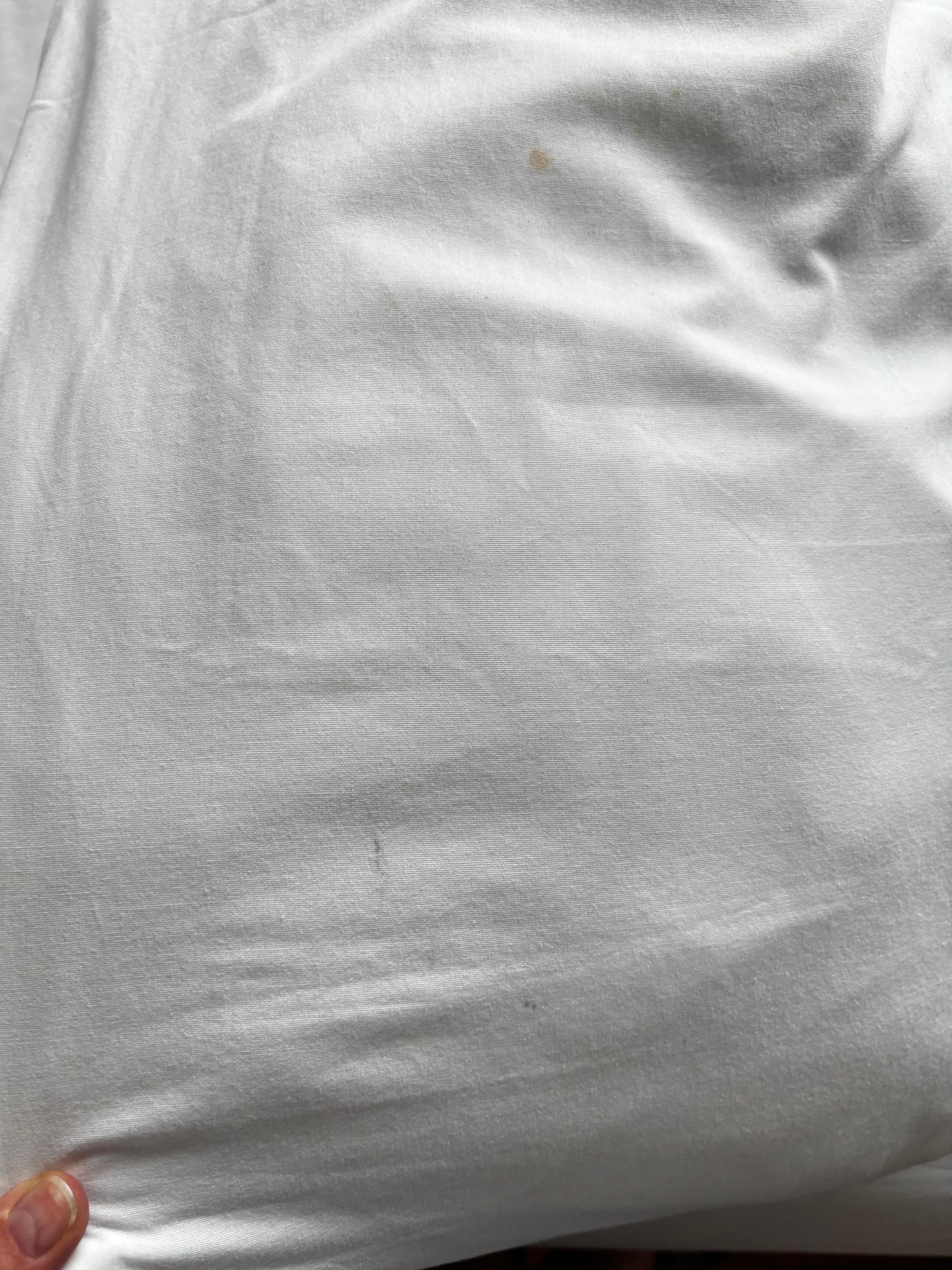 Makeup on pillows (in both rooms) 