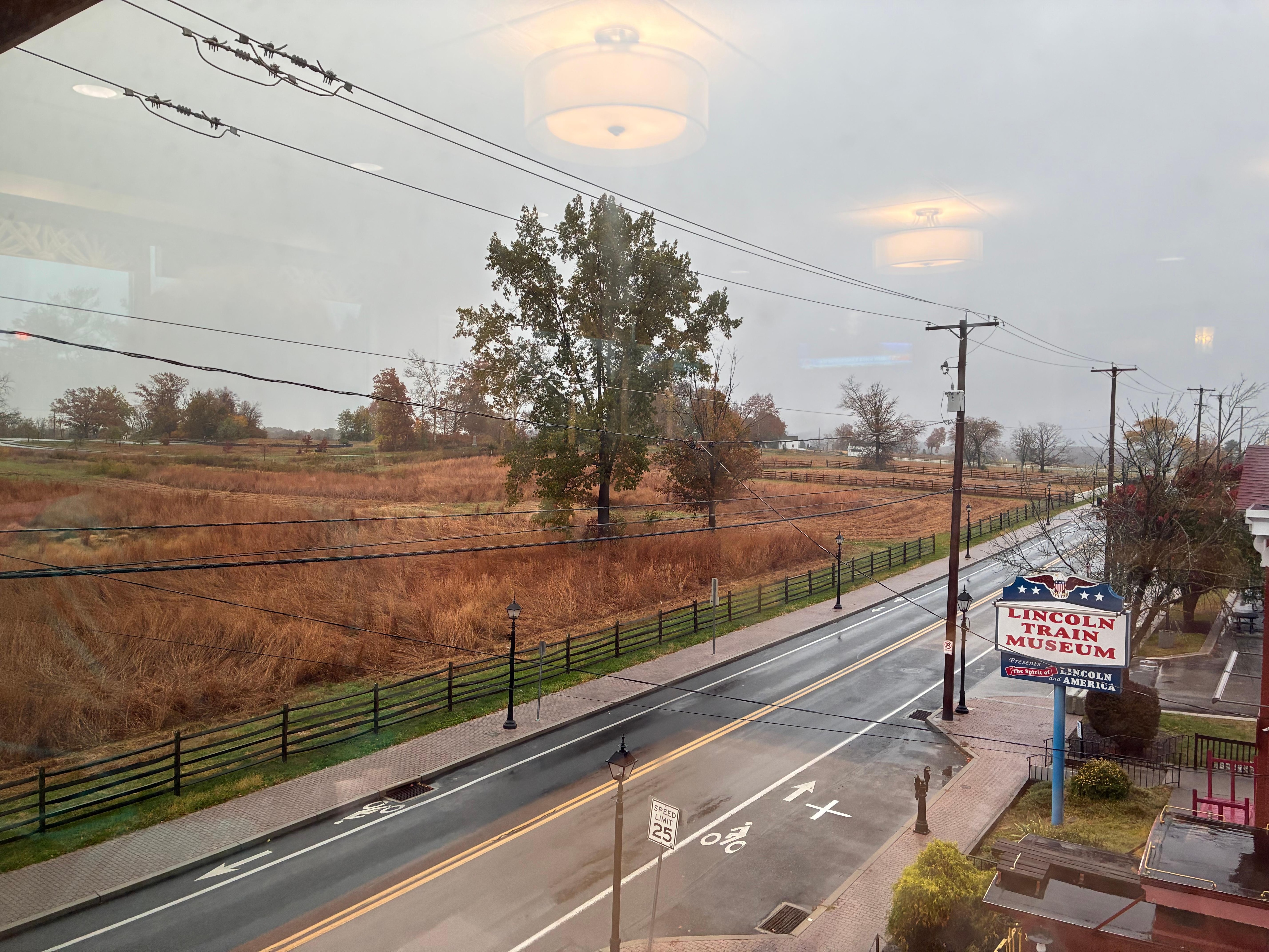 View from window while having breakfast 