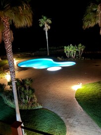 The pool view from the condo.