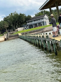From end of pier looking back at the house.