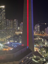 View during the evening hours
