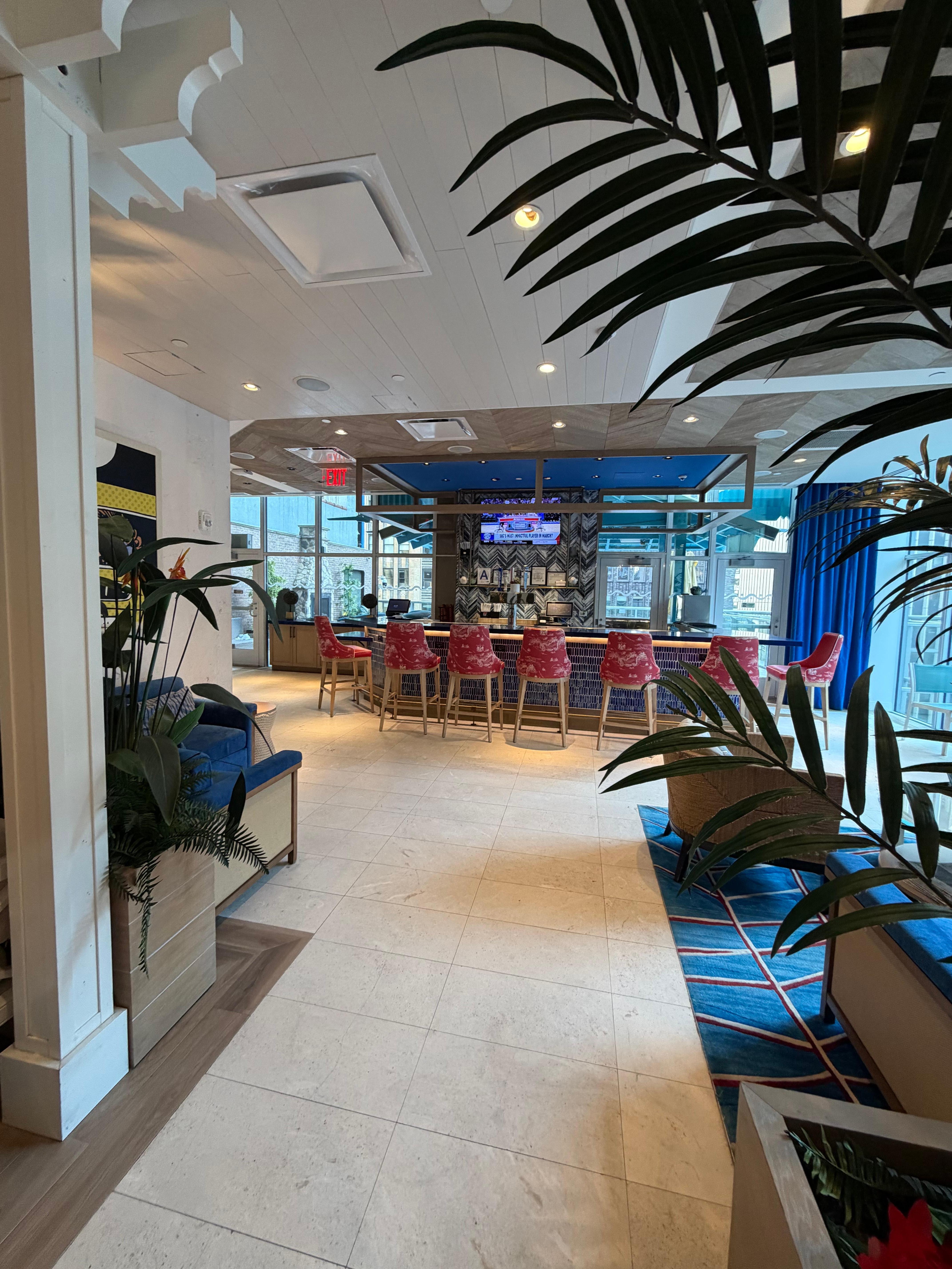 Bar in hotel lobby. It was jamming when we came back.