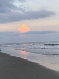 Evening walk in beach