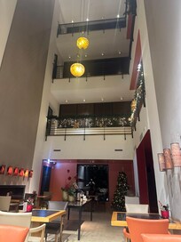 Dining area with views of the hotel floors!
