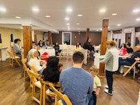 The banquet hall was great for full group activities