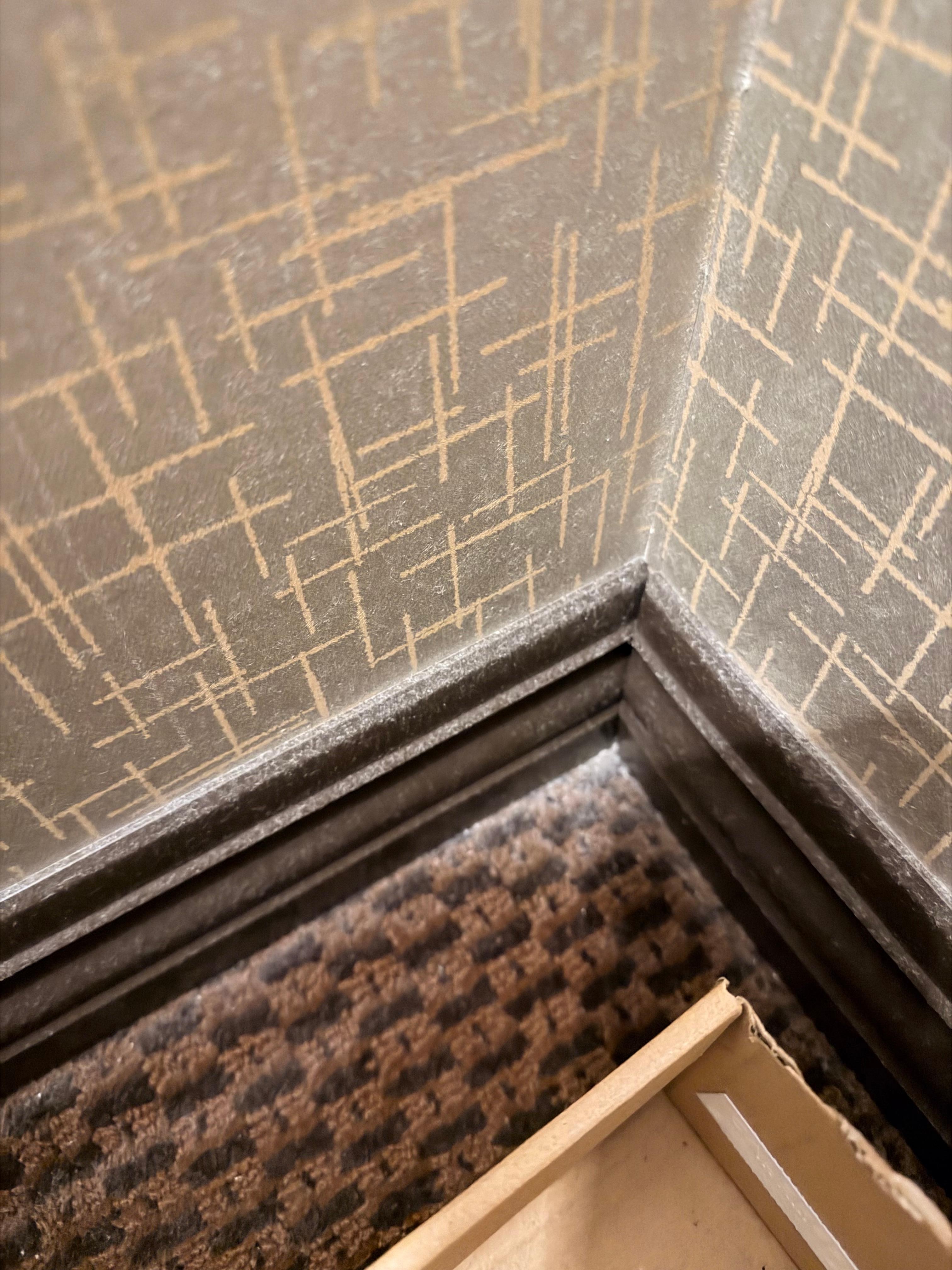 Ever corner of the room had visible dust buildup