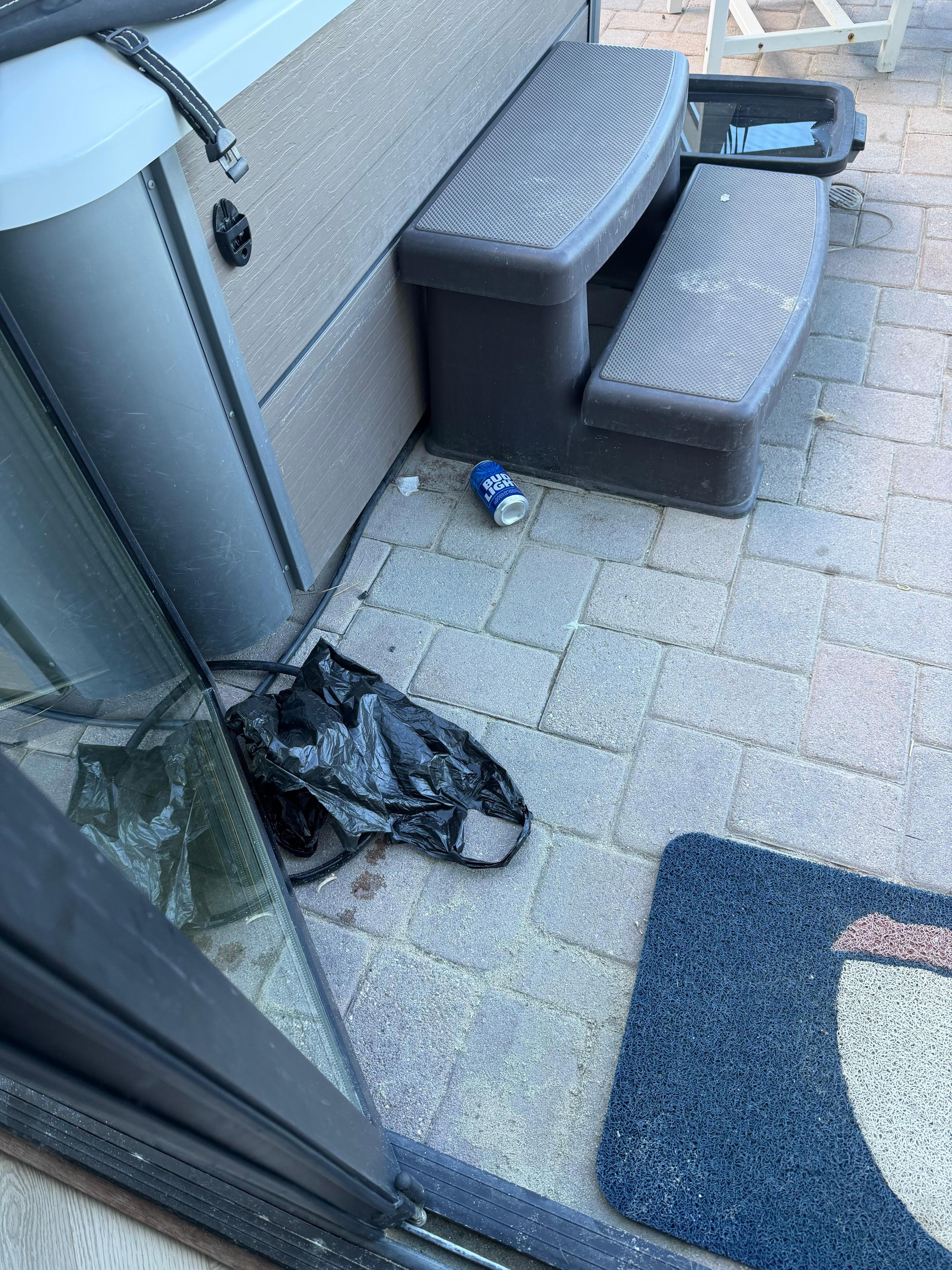 Trash from units above/ next door 