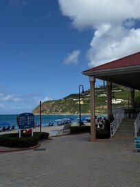 Right on the beach