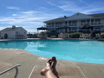 The outdoor pool