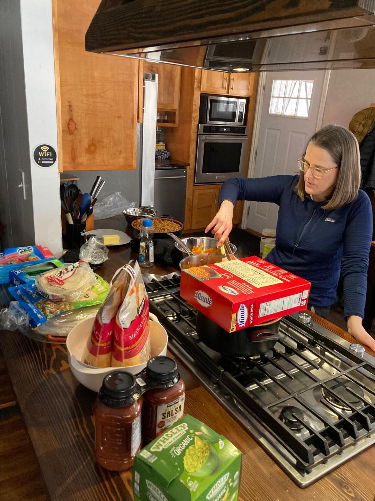 One of our amazing parents who provided dinner prep!