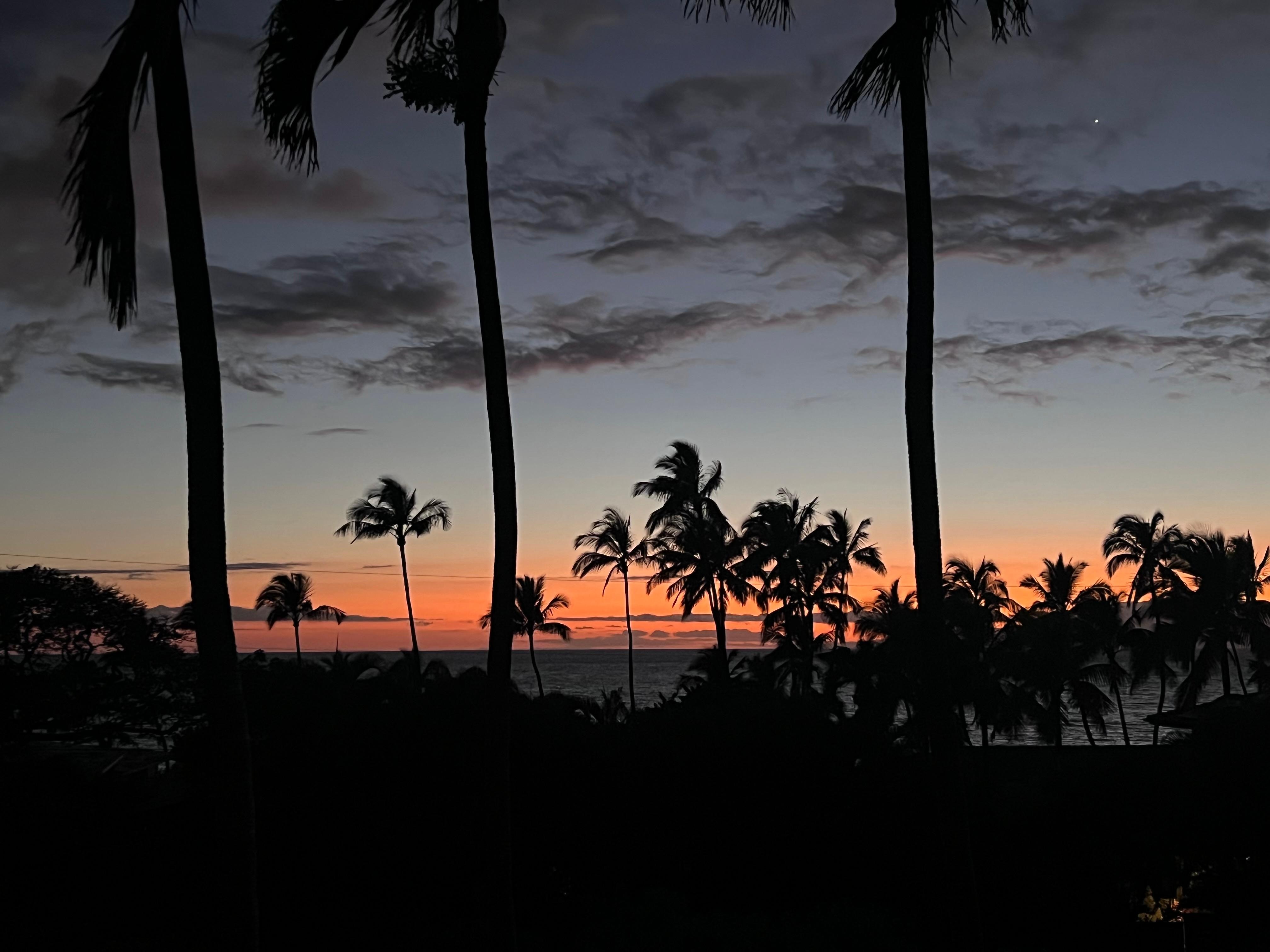 Evening sunset view frim lanai
