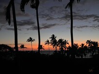Evening sunset view frim lanai