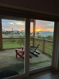 Sunset from the main bedroom.