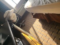 The room assigned to us at 1st was unclean and was assigned another after complaining and as they saw it themselves .