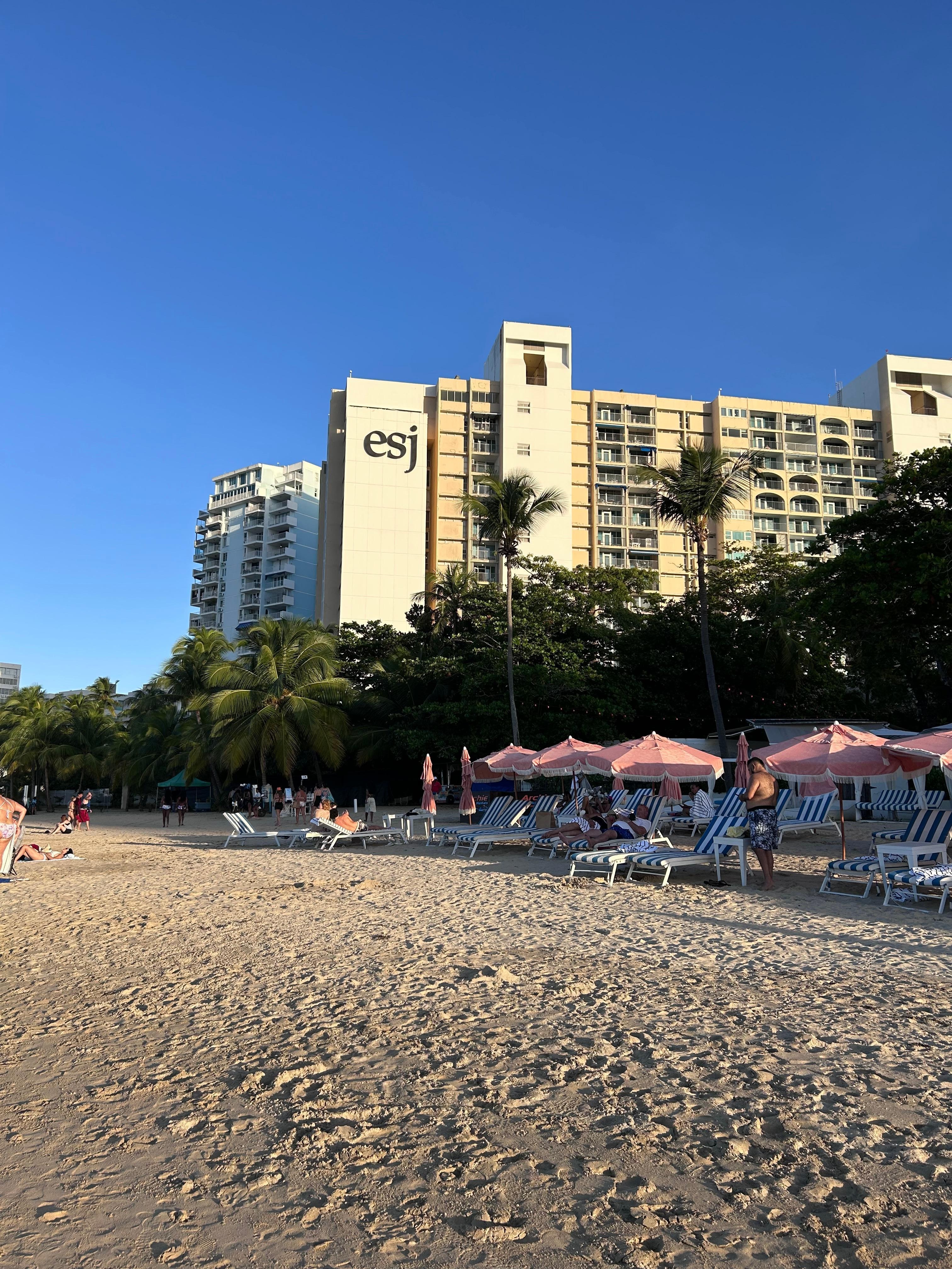 View of hotel from beaxh
