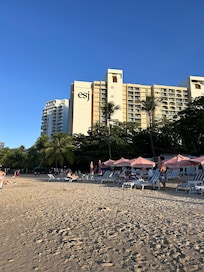 View of hotel from beaxh
