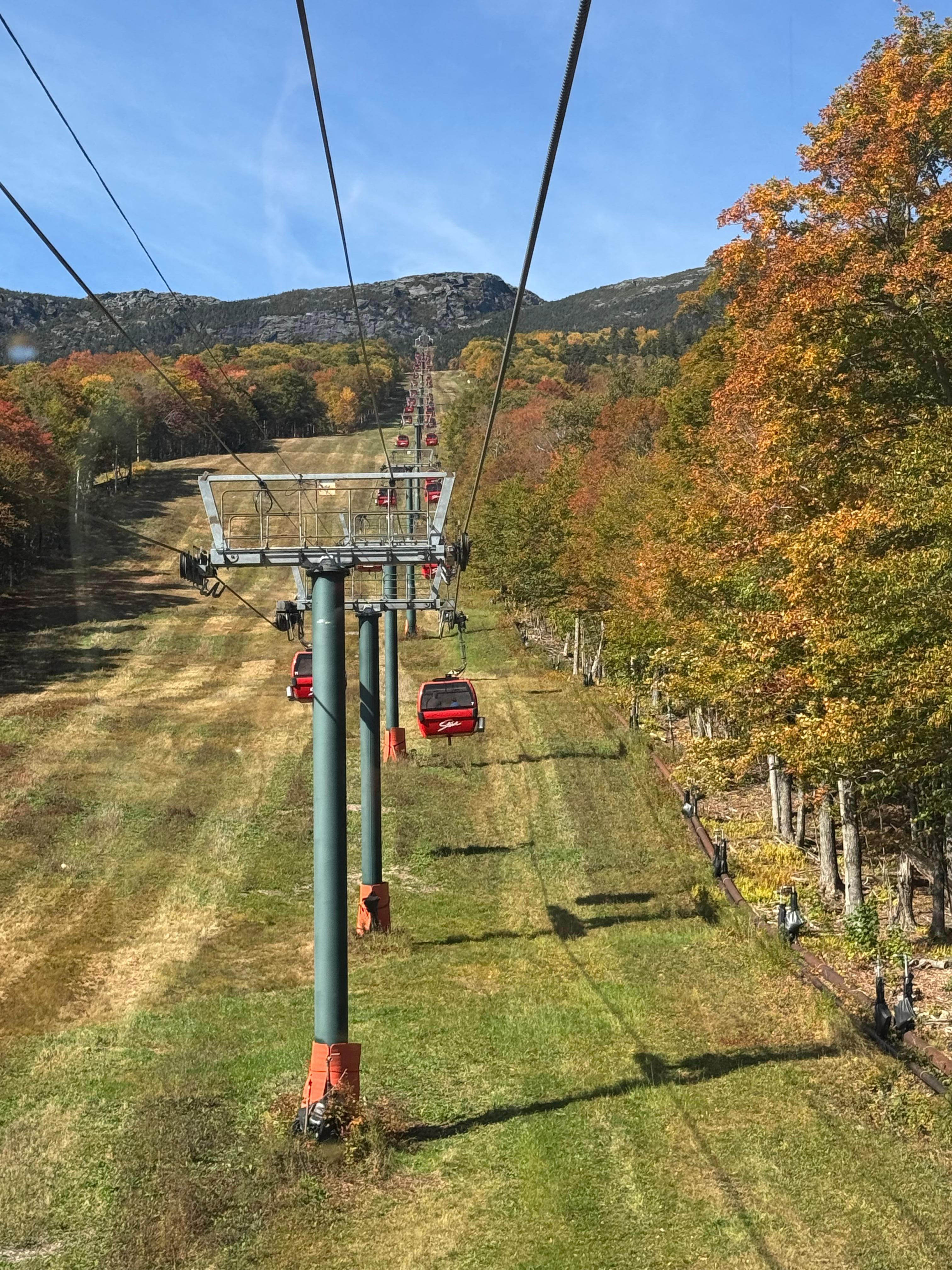 Gondola ride to cliff restaurant