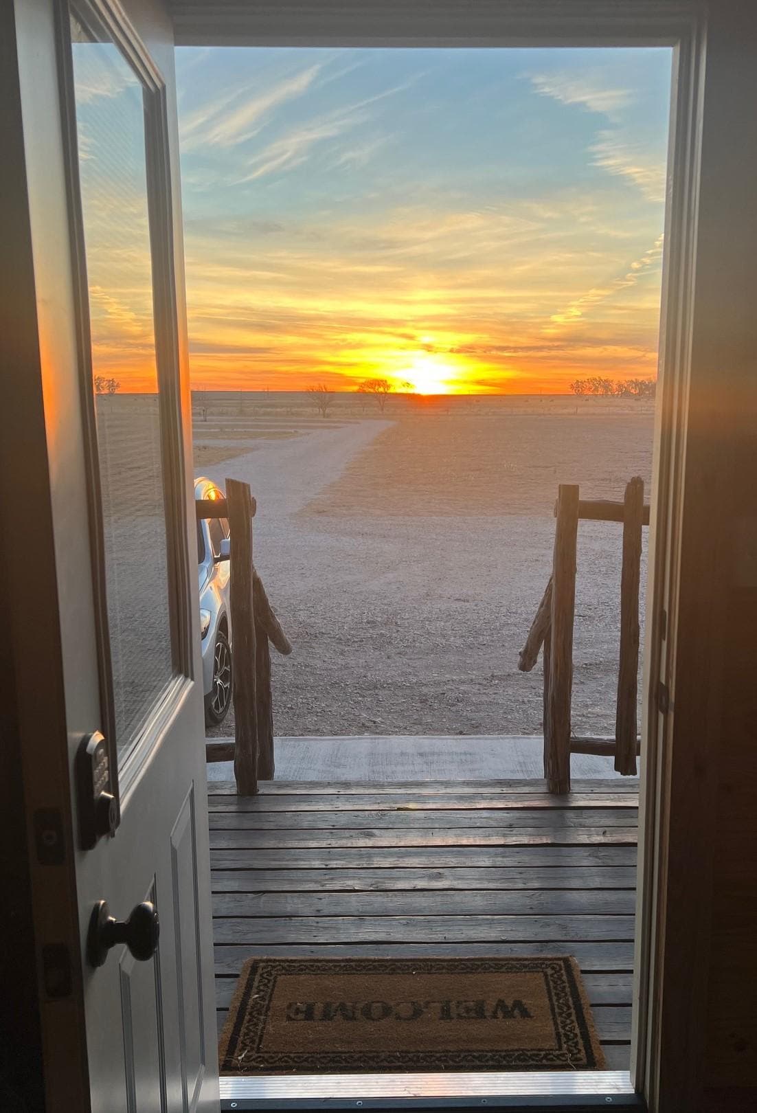 Spectacular 180 degree sunrise out the front door. 