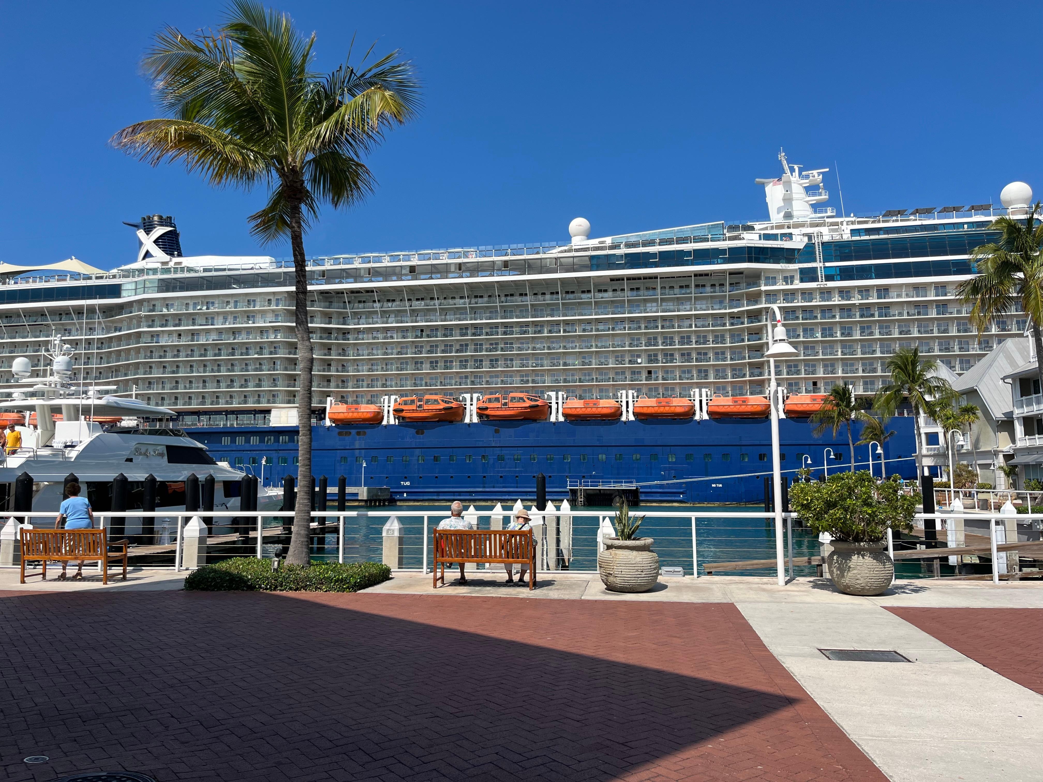 Massive cruise ship completely blocking water veiw