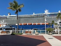 Massive cruise ship completely blocking water veiw