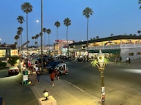 View looking down the strip