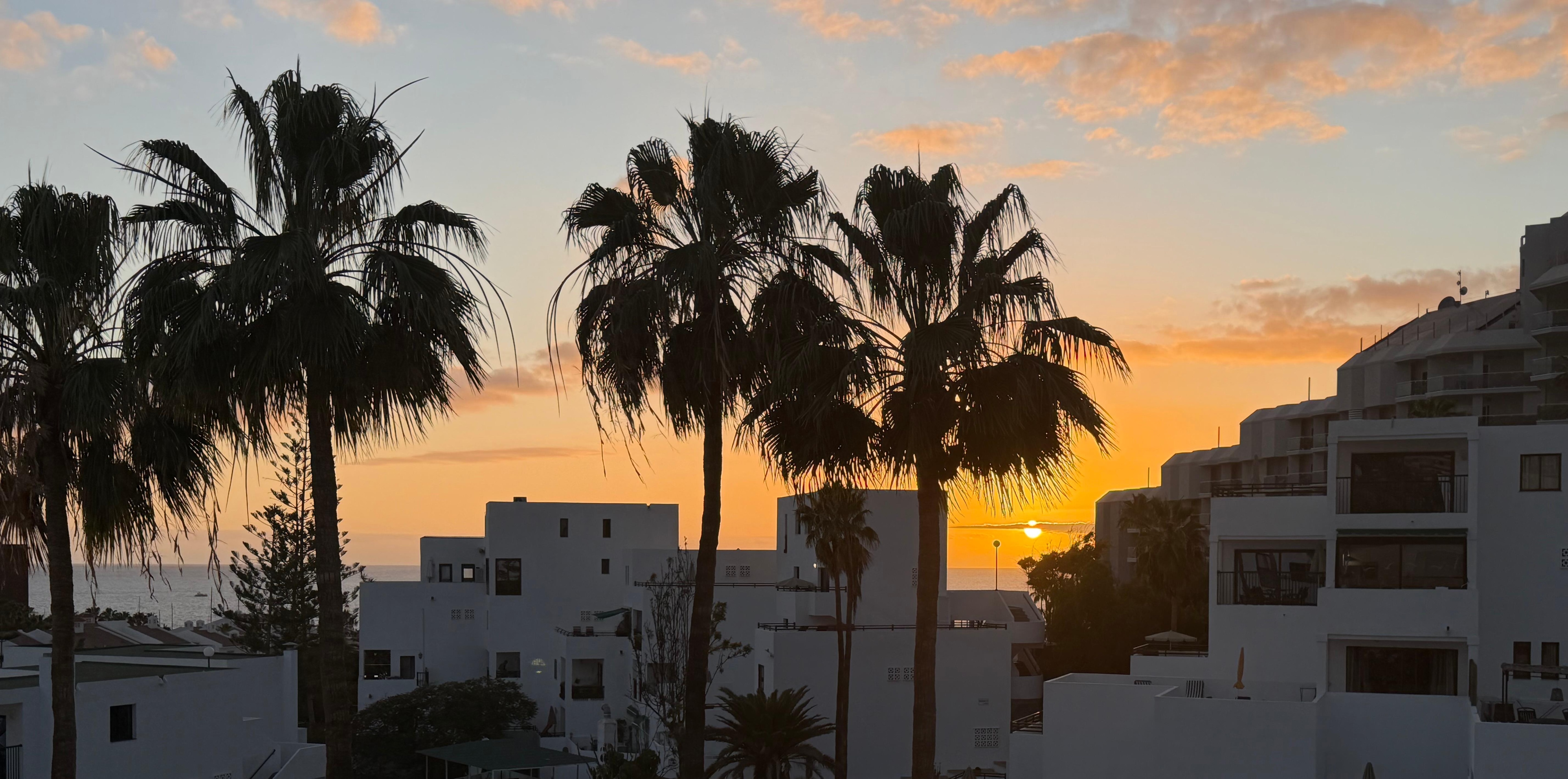Room view with a wonderful sunset