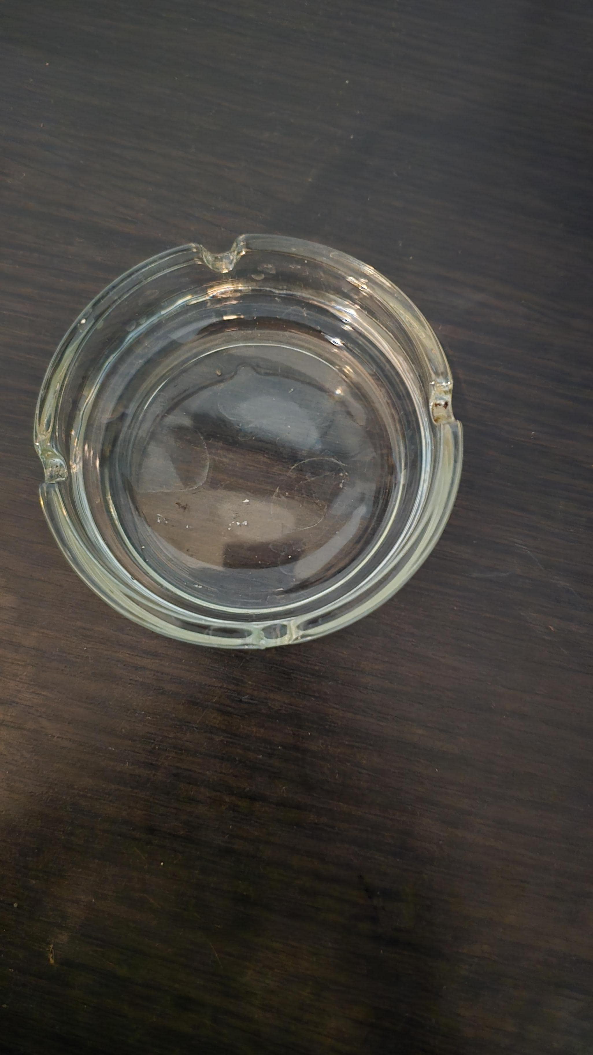 ashtray to smoke in the room