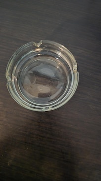 ashtray to smoke in the room